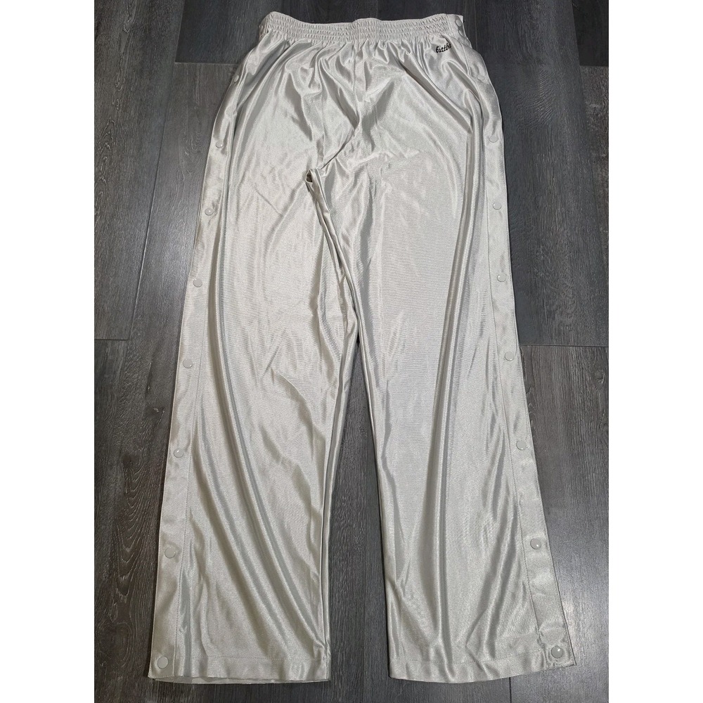 Vintage Eastbay Basketball Pants Men XLT Silver Dazzle Tear Away Breakaway Shiny
